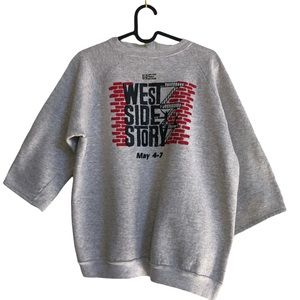 Hanes Activewear L West‎ Side Story 3/4 sleeve sweatshirt Lake Park Theatre Vtg